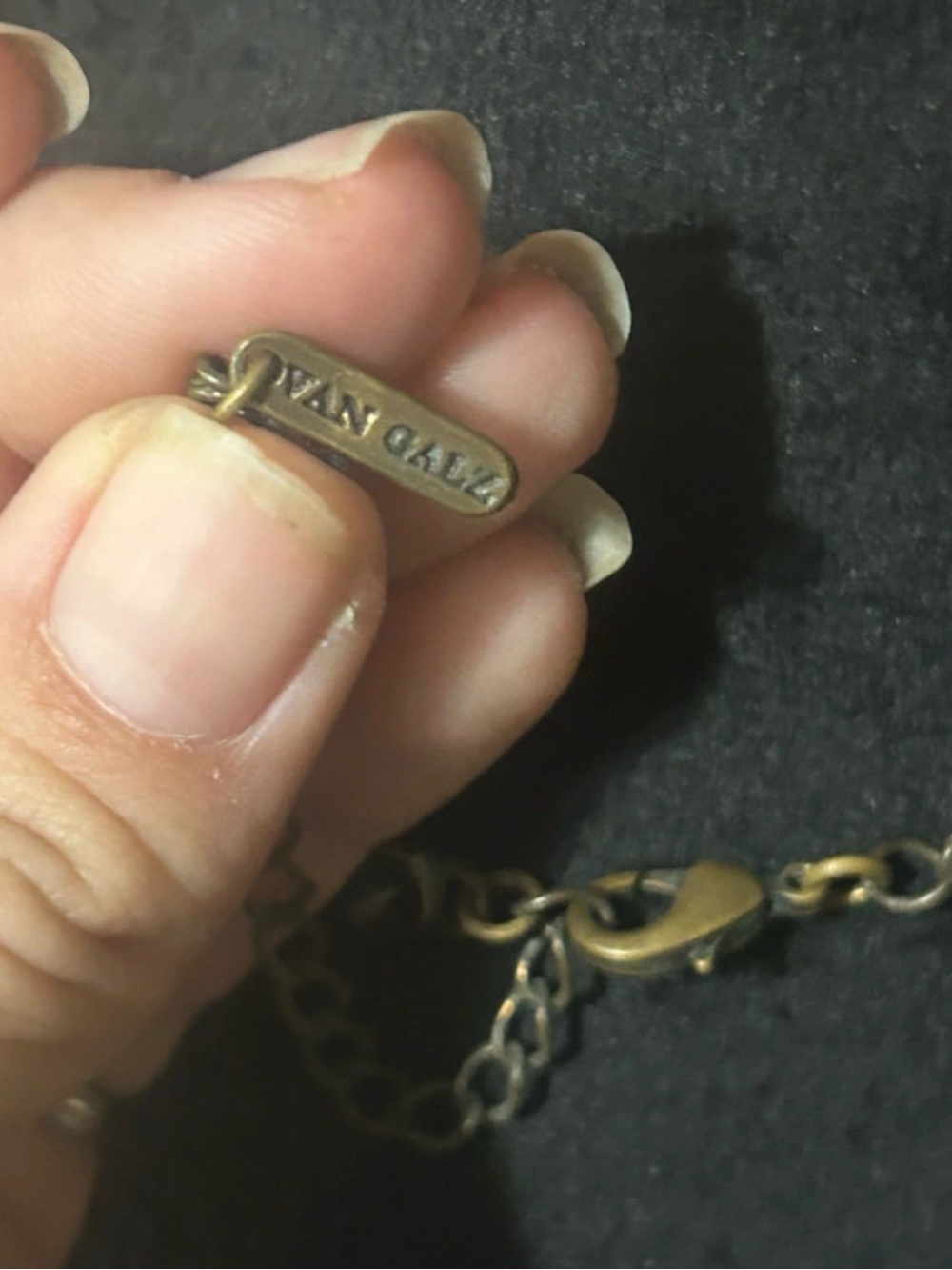 Van Galz Signed Turquoise Crystal Necklace | Rare Artisan - Picture 4 of 7